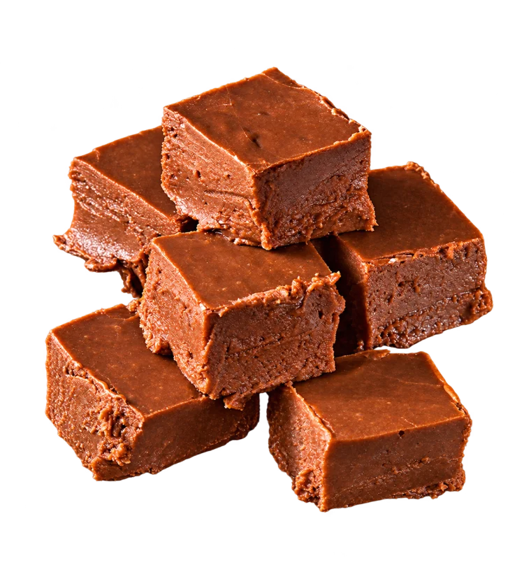 A stack of chocolate fudge squares